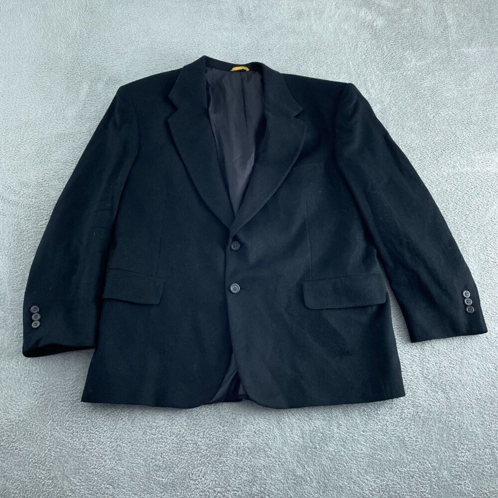 Sterling & Hunt Mens 46 Black Cashmere Blazer Jacket 100% Pure Cashmere 2797